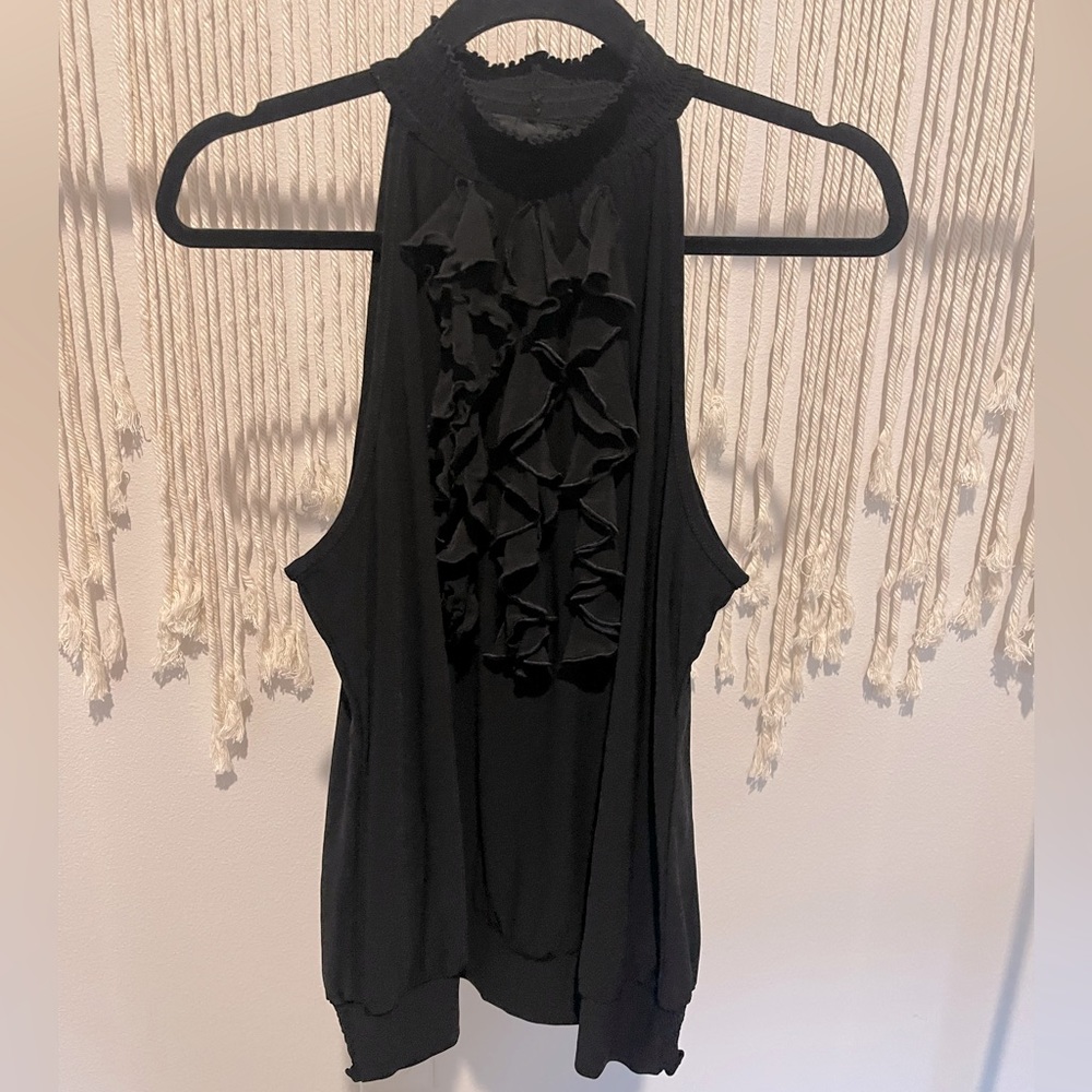 Y2K Ruffle Halter Blouse Size L